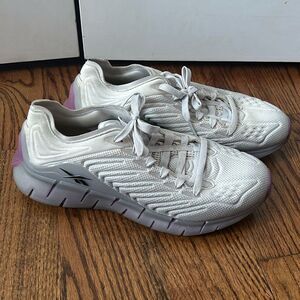 Reebok Women's White and Light Purple Athletic Sneakers